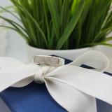0.15 Carat (ctw) 10K White Gold Round Diamond Men's Hip Hop Wedding Band 1/6 CT