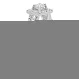 0.50 Carat (ctw) 14K White Gold Round Cut Diamond Ladies Bridal Swirl Split Shank Halo Engagement Ring 1/2 CT