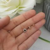 0.60 Carat (ctw) 10K Rose Gold Real Round Cut Black & White Diamond Ladies Cluster Halo Style Stud Earrings