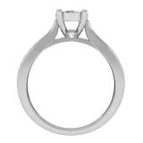 0.40 Carat (ctw) 10K White Gold Round Cut Diamond Ladies Bridal Solitaire With Accents Engagement Ring