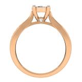 0.40 Carat (ctw) 14K Rose Gold Round Cut Diamond Ladies Bridal Solitaire With Accents Engagement Ring