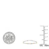 2.27 Carat (ctw) Sterling Silver Real Oval Cut Citrine & Round Cut White Diamond Ladies Infinity Link Tennis Bracelet