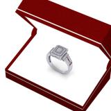 0.33 Carat (ctw) Sterling Silver Round Cut Diamond Ladies Bridal Split Shank Engagement Promise Ring 1/3 CT