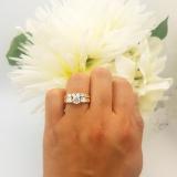 1.80 Carat (ctw) 14K Yellow Gold Round Diamond Ladies Bridal 3 Stone Engagement Ring With Matching Band Set