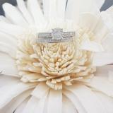 0.50 Carat (ctw) Sterling Silver Round Cut Diamond Men & Women's Micro Pave Engagement Ring Trio Bridal Set 1/2 CT