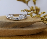 0.40 Carat (ctw) 10K White Gold Round Cut Diamond Ladies Anniversary Wedding Enhancer Guard Band