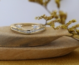 0.40 Carat (ctw) 14K Yellow Gold Round Cut Diamond Ladies Anniversary Wedding Enhancer Guard Band