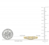 0.40 Carat (ctw) 14K Yellow Gold Round Cut Diamond Ladies Anniversary Wedding Enhancer Guard Band