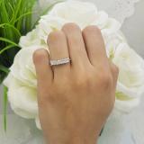 1.00 Carat (ctw) 14k White Gold Princess Cut White Diamond Ladies 5 Stone Bridal Wedding Band Anniversary Ring 1 CT