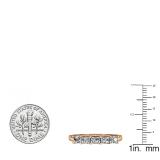 1.00 Carat (ctw) 18k Rose Gold Princess Cut White Diamond Ladies 5 Stone Bridal Wedding Band Anniversary Ring 1 CT