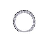 1.25 Carat (ctw) 18K White Gold Round Black Diamond Ladies Anniversary Stackable Wedding Band 1 1/4 CT