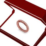 0.50 Carat (ctw) 10K Rose Gold Round Cut Diamond Ladies Milgrain Anniversary Wedding Stackable Band 1/2 CT