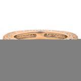 0.50 Carat (ctw) 14K Rose Gold Round Cut Diamond Ladies Milgrain Anniversary Wedding Stackable Band 1/2 CT