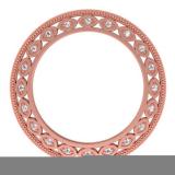 0.50 Carat (ctw) 14K Rose Gold Round Cut Diamond Ladies Milgrain Anniversary Wedding Stackable Band 1/2 CT