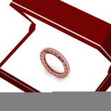 0.50 Carat (ctw) 14K Rose Gold Round Cut Diamond Ladies Milgrain Anniversary Wedding Stackable Band 1/2 CT