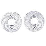0.40 Carat (ctw) 14K White Gold Round Cut Diamond Removable Jackets For Stud Earrings