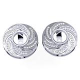 0.40 Carat (ctw) 14K White Gold Round Cut Diamond Removable Jackets For Stud Earrings