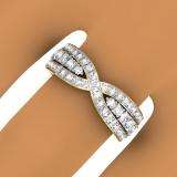 1.00 Carat (ctw) 10K Yellow Gold Round White Diamond Ladies Swirl Wedding Anniversary Band Ring 1 CT