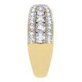 1.00 Carat (ctw) 14K Yellow Gold Round White Diamond Ladies Swirl Wedding Anniversary Band Ring 1 CT