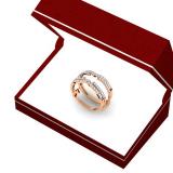 0.50 Carat (ctw) 10K Rose Gold Round Diamond Ladies Anniversary Wedding Band Enhancer Swirl Double Guard Ring  1/2 CT
