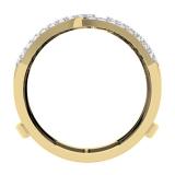 0.50 Carat (ctw) 10K Yellow Gold Round Diamond Ladies Anniversary Wedding Band Enhancer Swirl Double Guard Ring  1/2 CT