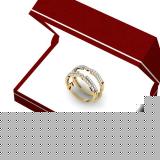 0.50 Carat (ctw) 14K Yellow Gold Round Diamond Ladies Anniversary Wedding Band Enhancer Swirl Double Guard Ring  1/2 CT