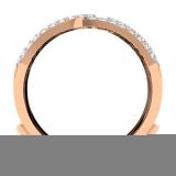 0.50 Carat (ctw) 18K Rose Gold Round Diamond Ladies Anniversary Wedding Band Enhancer Swirl Double Guard Ring  1/2 CT
