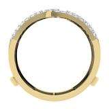 0.50 Carat (ctw) 18K Yellow Gold Round Diamond Ladies Anniversary Wedding Band Enhancer Swirl Double Guard Ring  1/2 CT