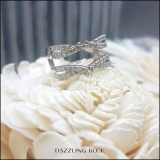 0.50 Carat (ctw) 14K White Gold Round Diamond Ladies Anniversary Wedding Band Enhancer Swirl Double Guard Ring  1/2 CT