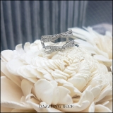 0.50 Carat (ctw) 18K White Gold Round Diamond Ladies Anniversary Wedding Band Enhancer Swirl Double Guard Ring  1/2 CT