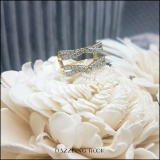 0.50 Carat (ctw) 18K Yellow Gold Round Diamond Ladies Anniversary Wedding Band Enhancer Swirl Double Guard Ring  1/2 CT