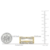 0.50 Carat (ctw) 18K Yellow Gold Round Diamond Ladies Anniversary Wedding Band Enhancer Swirl Double Guard Ring  1/2 CT