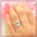 0.50 Carat Round Diamond Anniversary Wedding Band Enhancer Guard Double Ring for Women in 14K White Gold