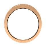 0.33 Carat (ctw) 10K Rose Gold Round Cut Diamond Men's Channel Set Double Row Anniversary Wedding Band 1/3 CT