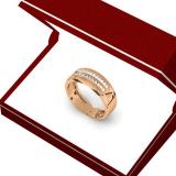0.33 Carat (ctw) 10K Rose Gold Round Cut Diamond Men's Channel Set Double Row Anniversary Wedding Band 1/3 CT