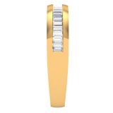 0.40 Carat (ctw) 10K Yellow Gold Baguette Cut Diamond Ladies Stackable Anniversary Wedding Band