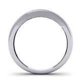 0.95 Carat (ctw) Sterling Silver Real Round Cut Black Diamond Men's Channel Set 7 Stone Anniversary Wedding Band 1 CT