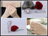 1.00 Carat (ctw) Two Tone Rose Gold Plated 14K White Gold Round Cut Diamond Ladies Bridal Split Shank Halo Engagement Ring With Matching Band Set 1 CT