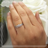 0.25 Carat (ctw) 10K White Gold Round Cut Diamond Ladies 5 Stone Bridal Engagement Ring With Matching Band Set 1/4 CT