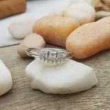 0.25 Carat (ctw) 14K White Gold Round Cut Diamond Ladies 5 Stone Bridal Engagement Ring With Matching Band Set 1/4 CT