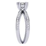 0.40 Carat (ctw) 18K White Gold Round Cut Diamond Ladies Bridal Split Shank Semi Mount Engagement Ring (No Center Stone)