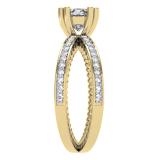 0.40 Carat (ctw) 18K Yellow Gold Round Cut Diamond Ladies Bridal Split Shank Semi Mount Engagement Ring (No Center Stone)