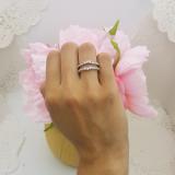 0.50 Carat (ctw) 10K White Gold Round Cut Diamond Ladies Anniversary Wedding Band Enhancer Guard Double Ring 1/2 CT