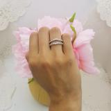 0.50 Carat (ctw) 14K White Gold Round Cut Diamond Ladies Anniversary Wedding Band Enhancer Guard Double Ring 1/2 CT