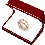 0.50 Carat (ctw) 18K Rose Gold Round Cut Diamond Ladies Anniversary Wedding Band Enhancer Guard Double Ring 1/2 CT