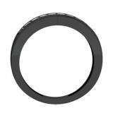 0.90 Carat (ctw) Black Rhodium Plated Sterling Silver Princess Cut Black Diamond Ladies Bridal Anniversary Wedding Band Ring