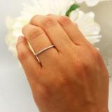 0.15 Carat (ctw) 14K White Gold Round Cut Diamond Ladies Dainty Anniversary Wedding Stackable Band