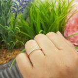 0.15 Carat (ctw) 14K Yellow Gold Round Cut Diamond Ladies Dainty Anniversary Wedding Stackable Band