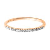 0.22 Carat (ctw) 10K Rose Gold Round Cut White Cubic Zirconia Ladies Anniversary Wedding Stackable Band