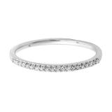 0.22 Carat (ctw) 10K White Gold Round Cut White Cubic Zirconia Ladies Anniversary Wedding Stackable Band